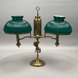 American Brass Adjustable Double Student Lamp