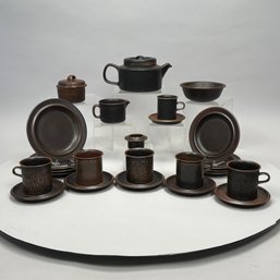 Ulla Procope For Arabia 'Ruska' (Autumn Colors) Series Stoneware Tea Service, Mid-Century Modern