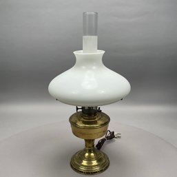Aladdin Lamp Co. Brass 'Model 12' Lamp And Shade