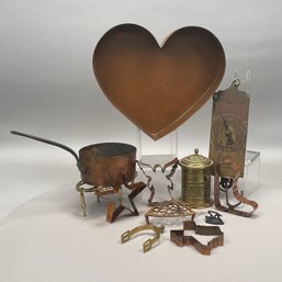 Group Of Copper And Brass Decorative Articles