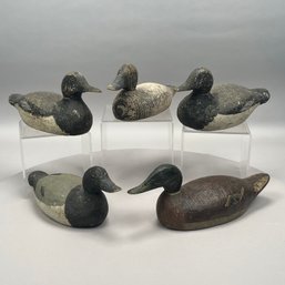 Five Painted Duck Decoys
