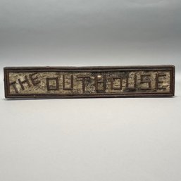 Rustic Lodge Sign, 'THE OUTHOUSE'