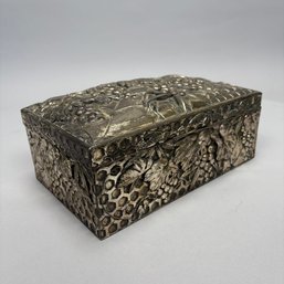 Chinese Silverplate Humidor/ Cigar Box