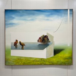 Large Contemporary Painting In Surrealist Style