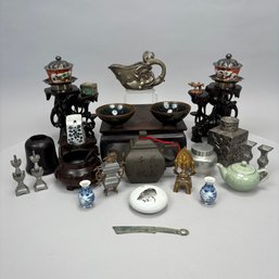 Group Of Chinese Decorative Table Objects