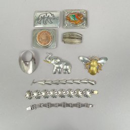 Group Mexican, Danish, American Silver Jewelry