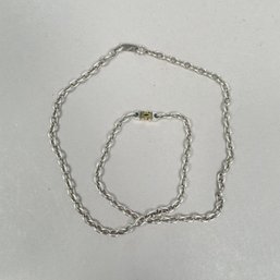 Cartier Sterling Silver & 18k Yellow Gold Necklace