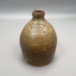Portsmouth, NH W. Downes & Son Saltglaze Jug