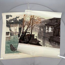 Two Chinese Woodblock Prints