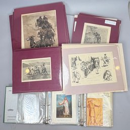 Twenty-Seven Harper's Weekly F. Remington Covers & Illustrations, Most 1890 & Two Notebooks Of Literature