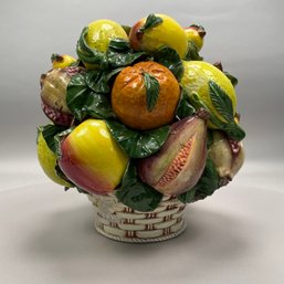 Intrada Maiolica Basket Of Fruit