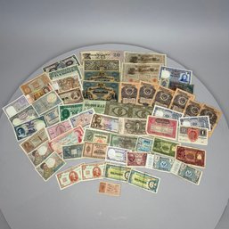 Fifty-Eight Assorted World Paper Currencies
