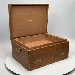 Tiffany & Co. Mahogany Sterling Silver Flatware Storage Chest