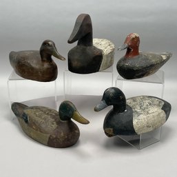 Five Painted Duck Decoys
