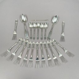 Group Of American Coin & Sterling Silver Flatware