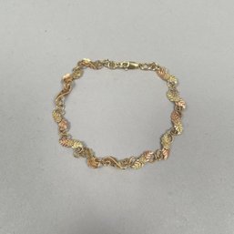 10k Rose And Yellow Gold Tennis Bracelet