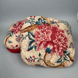 Pair Of Bespoke Chinoiserie Chintz Covered Pillows