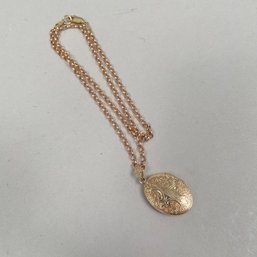9k Rose Gold Chain With Gold-Filled Locket