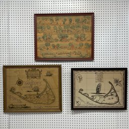 Two Nantucket Prints & Ruth H. Sutton Lithograph