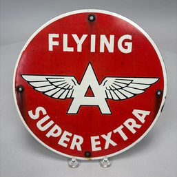 'FLYING SUPER EXTRA' Vintage Gas Pump Sign