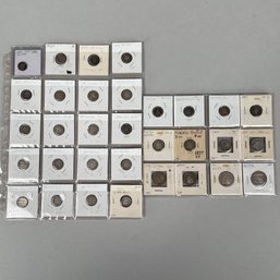 Lot Of 32 US Seated Liberty Coins, 1837 - 1877