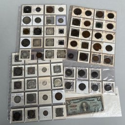 Collection Of 67 Assorted World Coins And Paper