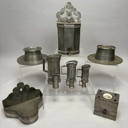 Ten English And Continental Pewter Articles, 19th And 20th Century