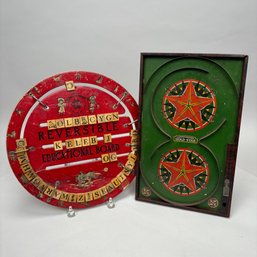 Two Children's Games, Reversible Educational Board, 1912-1916 And A Bagatelle Pinball Game, 1932-1934