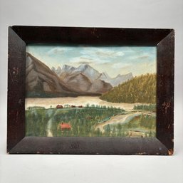 American School - Cabins By The Lake, 19th Century