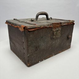 Leather-Covered Toolbox, Late 19th-Early 20th Century