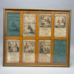 William Raine. 'The Adventures Of Dame Trot And Her Comical Cat.' Six Framed Handcolored Engravings