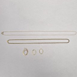 Group Of 10k, 14k And 18k Yellow Gold Jewelry Parts