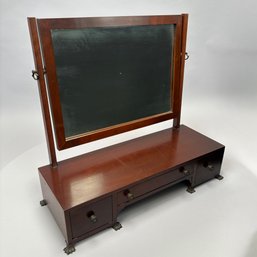 George III Style Mahogany Shaving Mirror