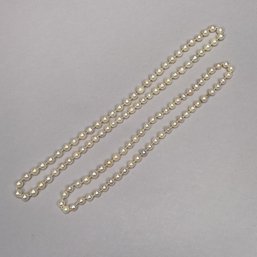 Two No-Clasp Pearl Necklaces