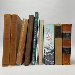 Ten Books Pertaining To Furniture, Shaker Life And Whaling