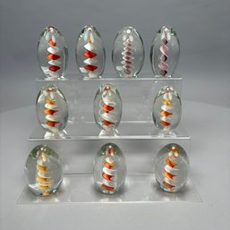 Charles Wright - Ten Studio Art Glass Paperweights, 1995-1996