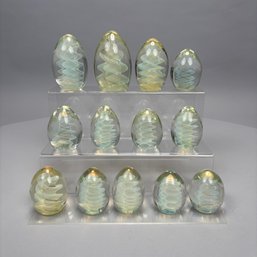 Charles Wright - Thirteen Studio Art Glass Paperweights, 1995-1996