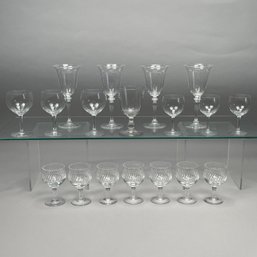 Group Of American And English Colorless Molded And Cut Glass Stemware