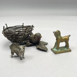Three American Patinated-Metal Decorative Figures, 20th Century