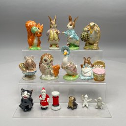 Group Of Beatrix Pottery Porcelain Figures And Additional Figures, 20th Century