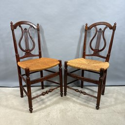 Pair Of French Provincial Neoclassical Side Chairs