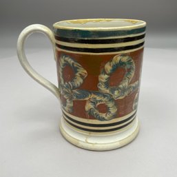 British Pearlware Mochaware Mug, Circa 1830