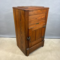American Oak 'North Pole' Ice Box, White Mountain Products, Maine Mfg. Co., Nashua, New Hampshire, 1880-1910