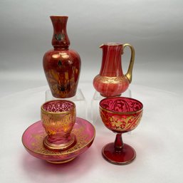 Loetz Carneol Pitcher, (Attrib), 1888-1889, Group Bohemian Glass & Porcelain, Late 19th-Early 20th Century