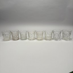 Eight American Colorless Flint Pattern Glass Tumblers, Mid-19th Century
