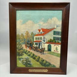 White Tavern Dry Gin Advertising Chromolithograph, Late 19th Century