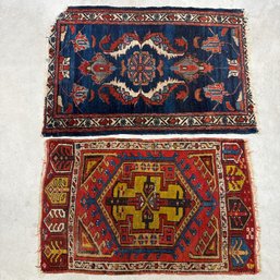 Two Oriental Mats, Comprising A Sarouk And A Turkish Tribal Rug