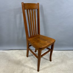 Golden Oak Side Chair, Late 19th-Early 20th Century