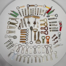 Collection Of Eighty-Two Advertising Bottle Openers And Cork Screws, 19th  And 20th Century