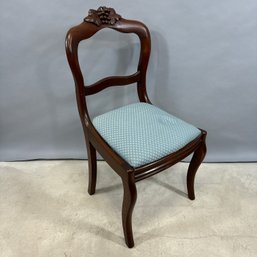 Rococo Revival Walnut Side Chair, Mid-19th Century